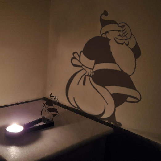 Christmas candle holder decoration