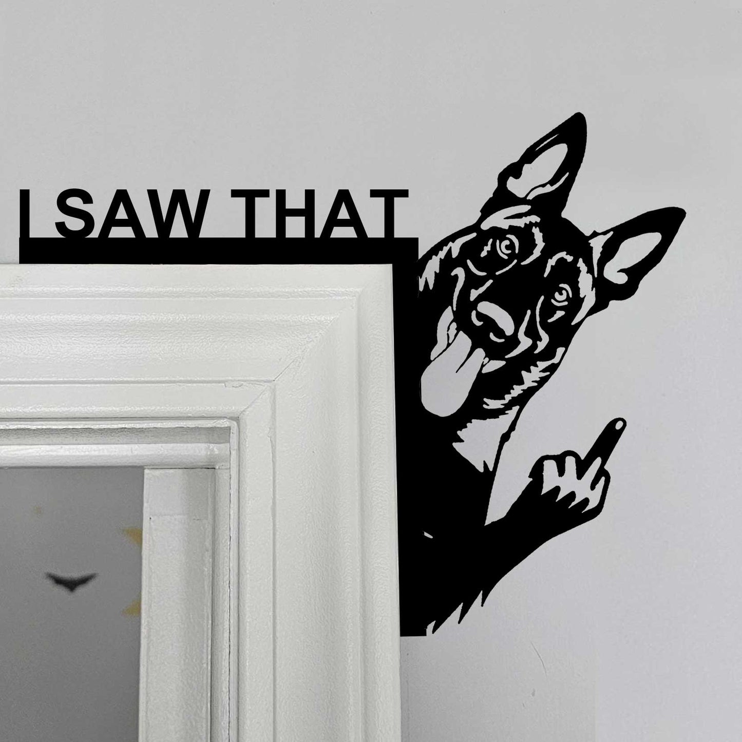 Middle Finger Animal Metal Door Topper