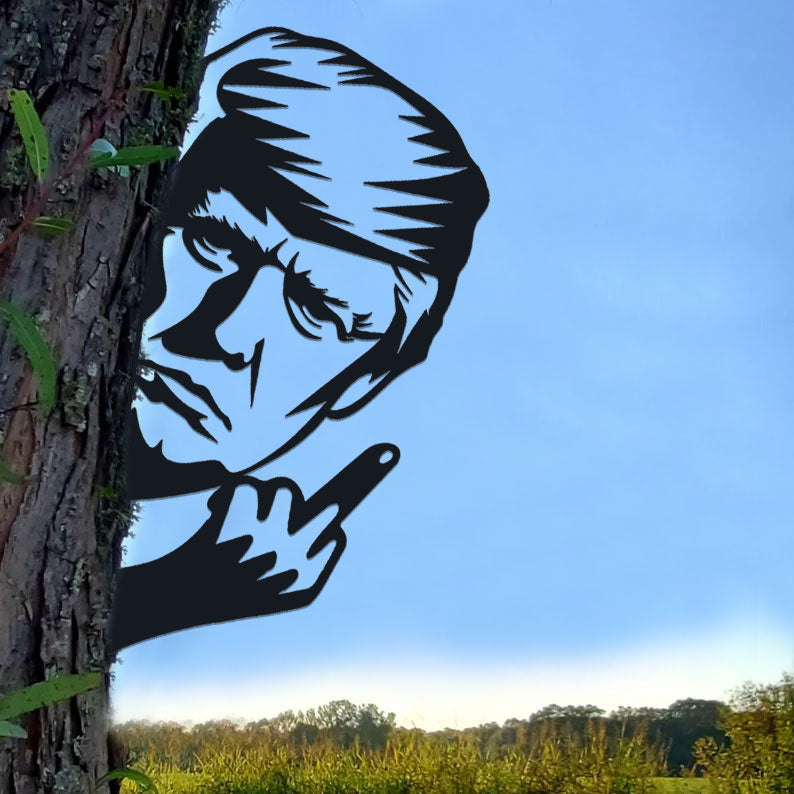 Donkey middle finger metal art