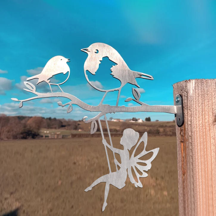 Robin and the Fairies Metal Art