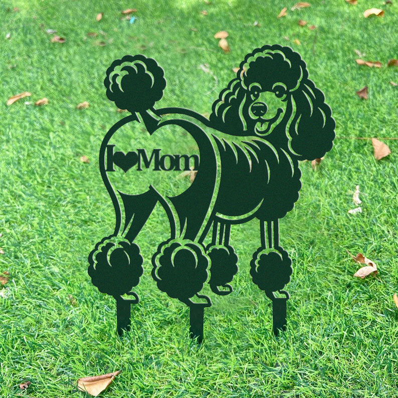 I love mom dog ass metal art