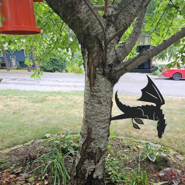 Dragon Tree Stake Metal Art