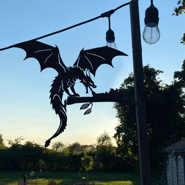 Dragon Tree Stake Metal Art
