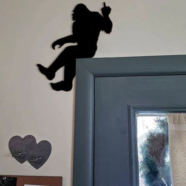 Bigfoot door frame top decoration metal art