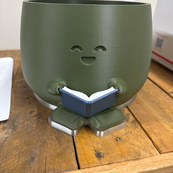Cozy Planter Reading |Cute Book Plant Pot