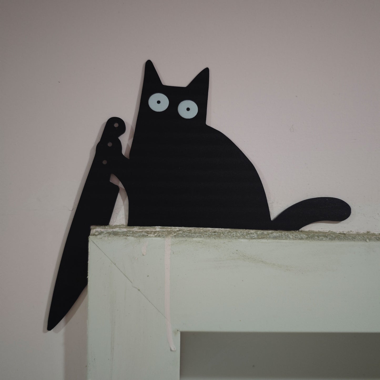 Halloween Ghost Cat Metal Art