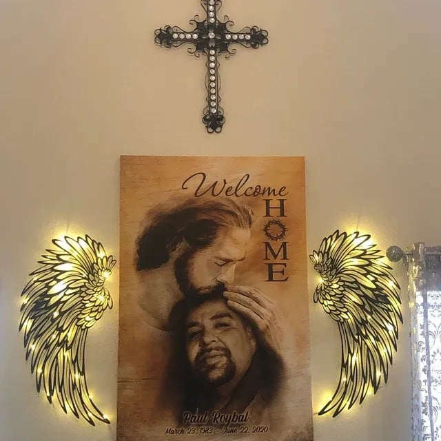 ❤️Valentine's Day Sale 49% OFF🔥Angel Wings Metal Wall Art With LED Lights