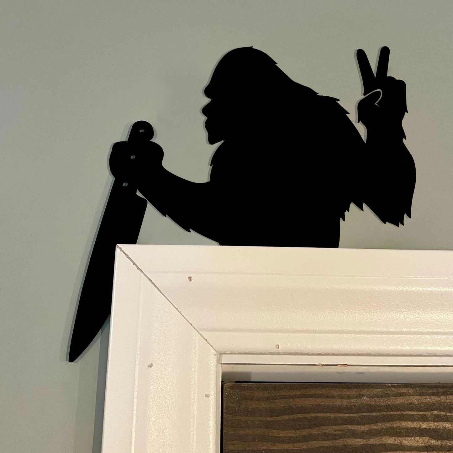 Scary bigfoot metal art