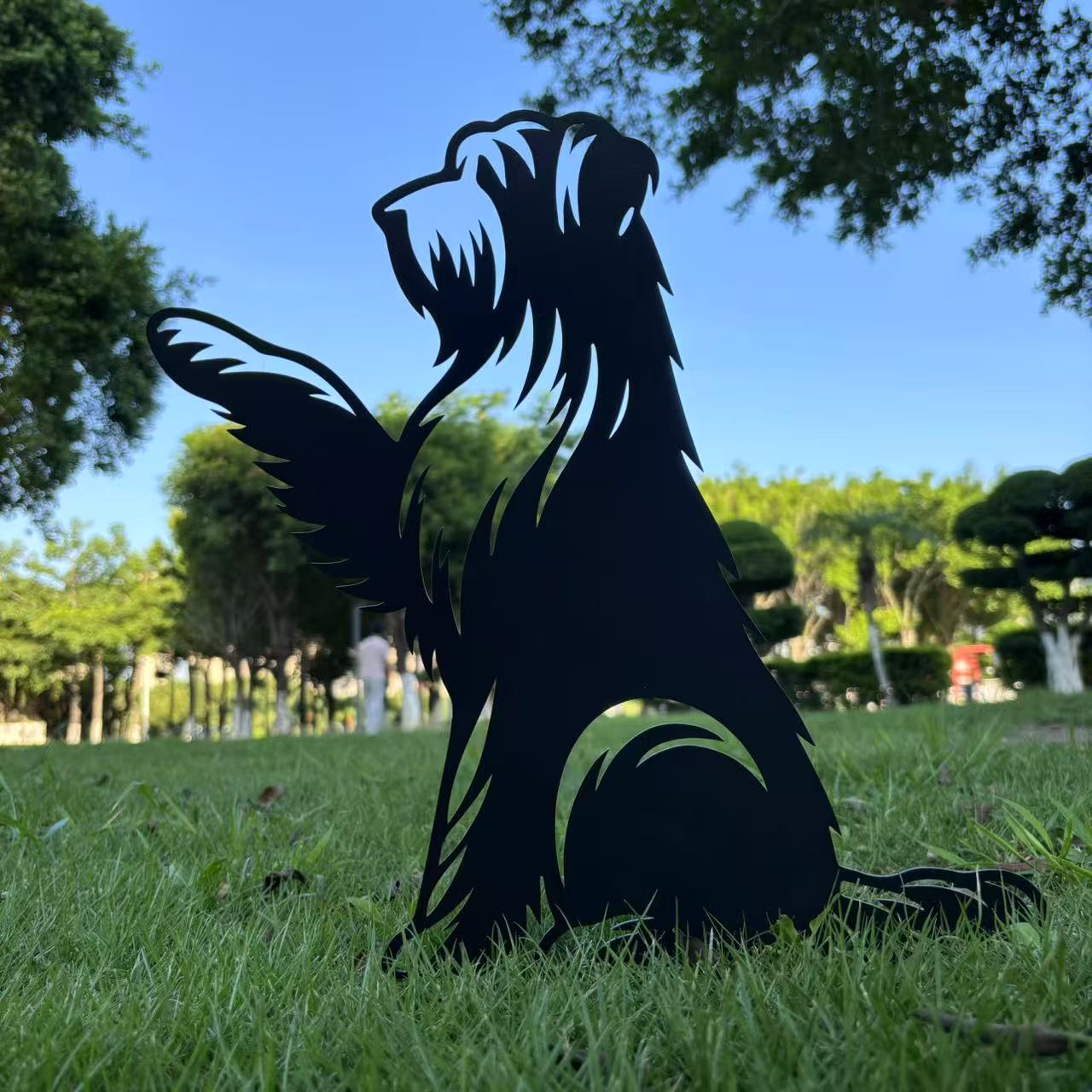 Dog High Five Metal Garden Stake