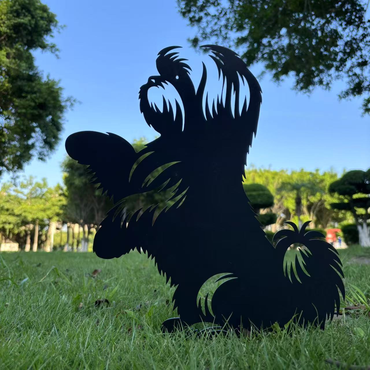 Dog High Five Metal Garden Stake