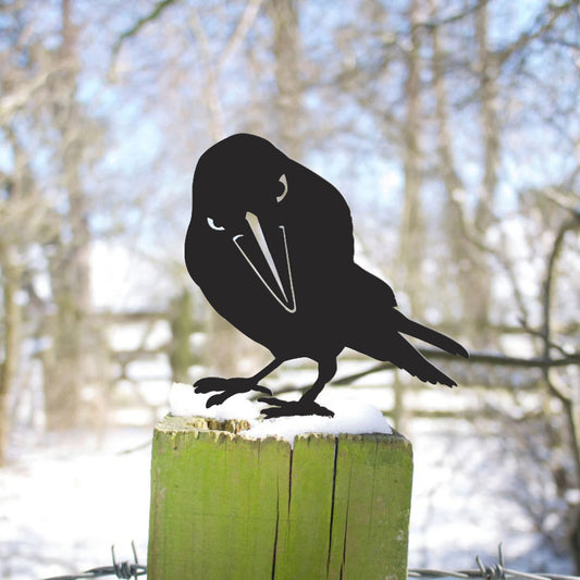 Serious Crow Metal Art