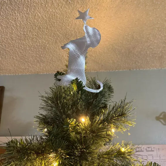 Animal Christmas tree metal topper with star