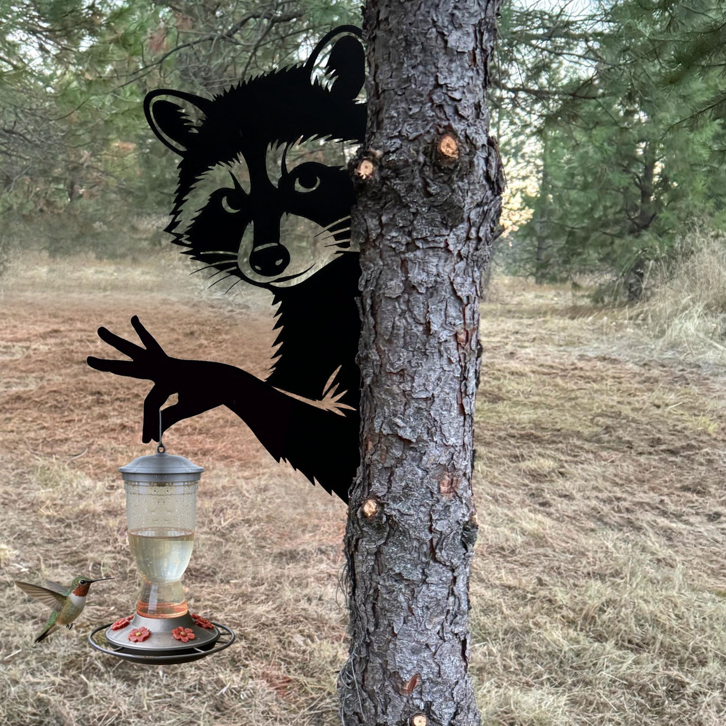 Animal bird feeder metal bracket