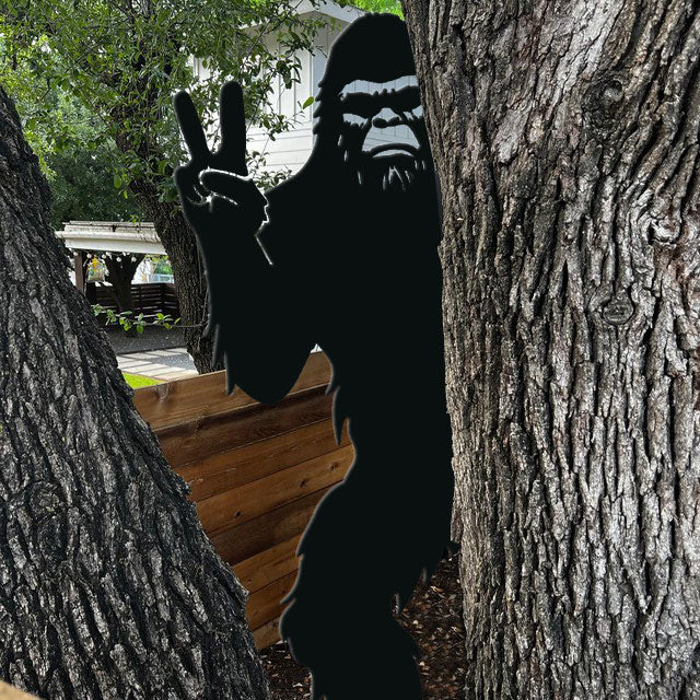 Peeping Metal Bigfoot Peace art
