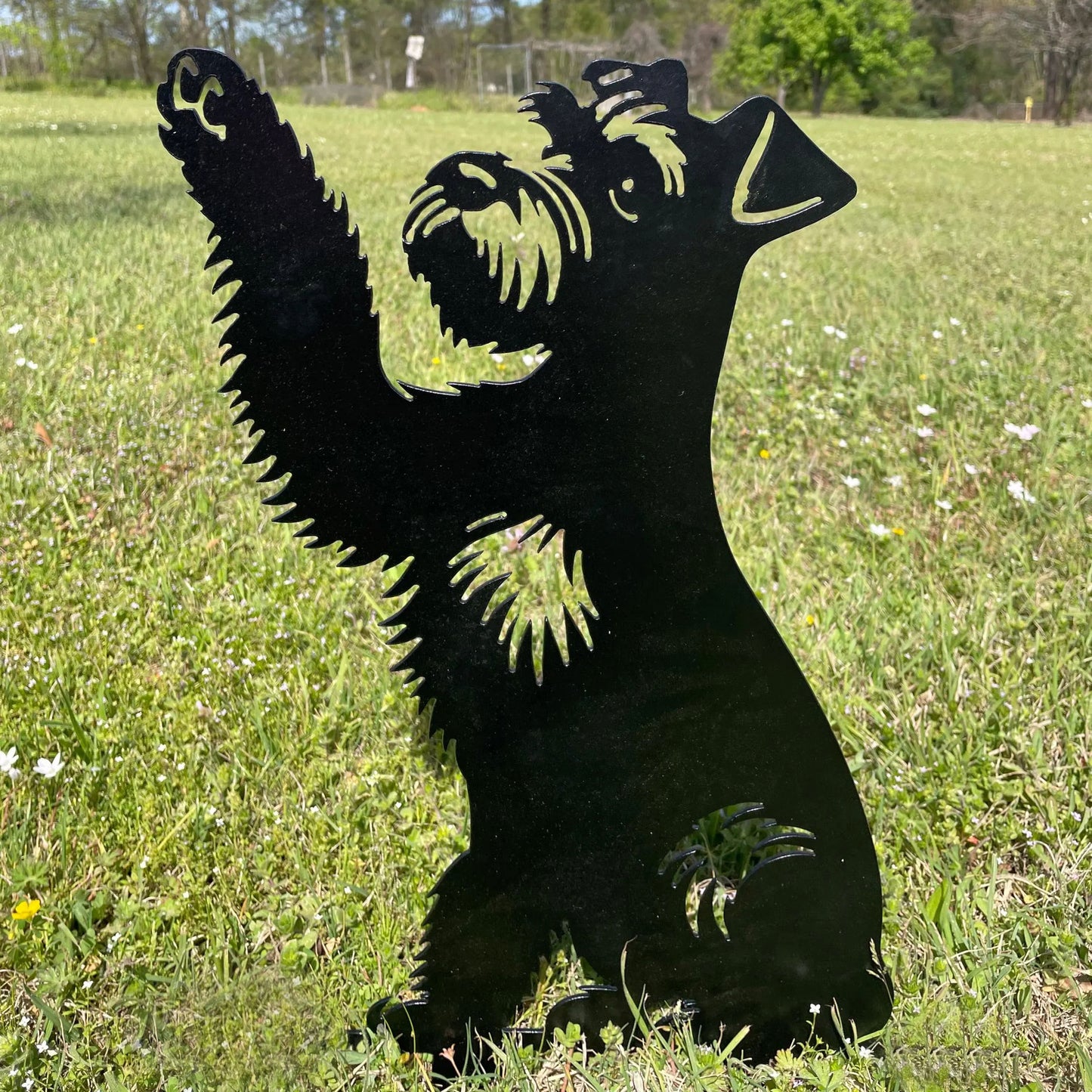 Dog High Five Metal Garden Stake