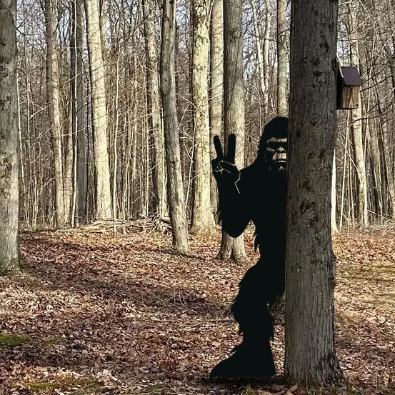 Peeping Metal Bigfoot Peace art