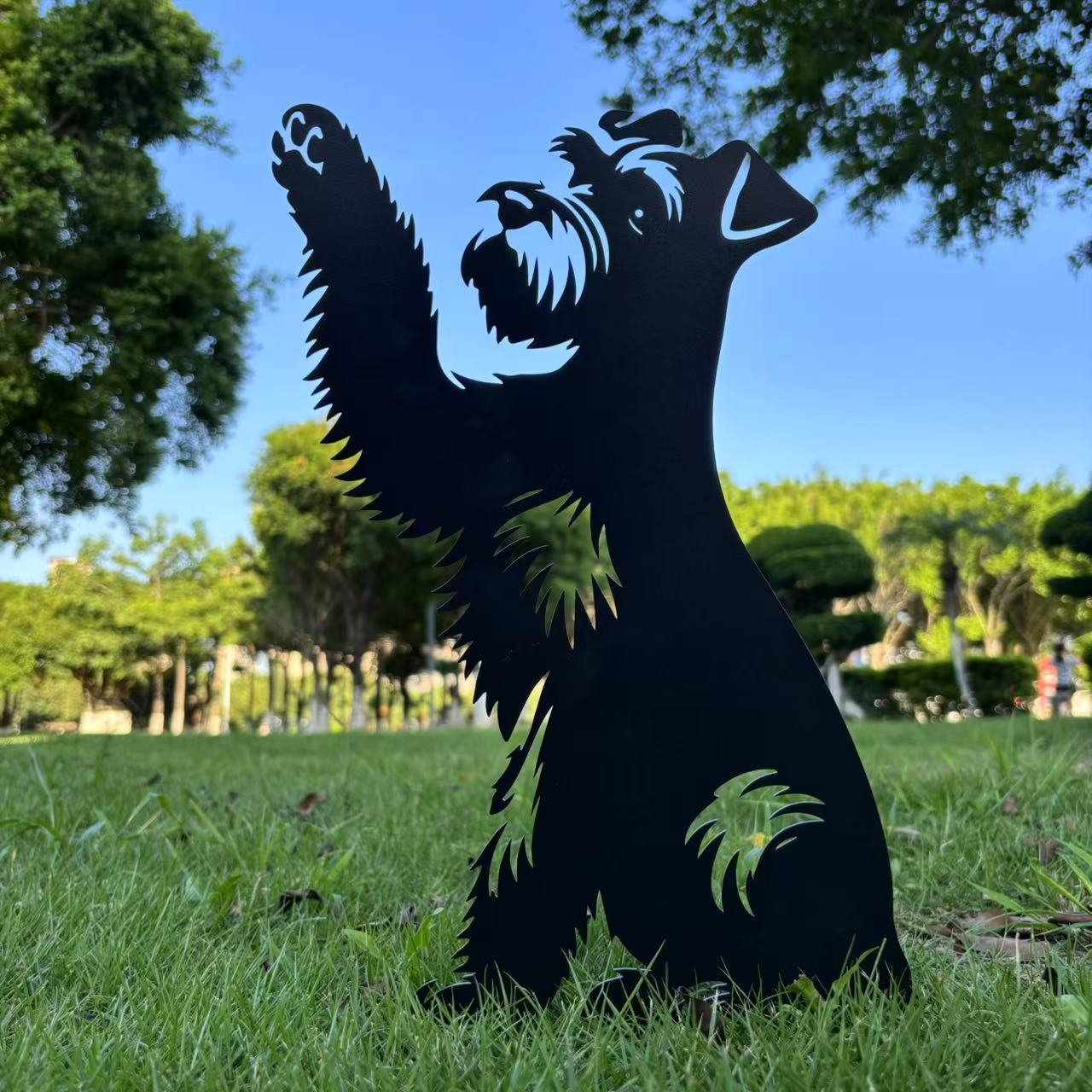 Dog High Five Metal Garden Stake