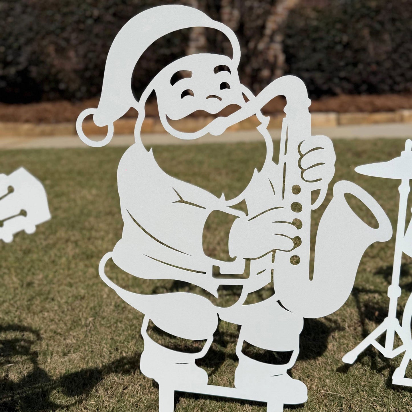 Santa Claus Band Courtyard Metal Art