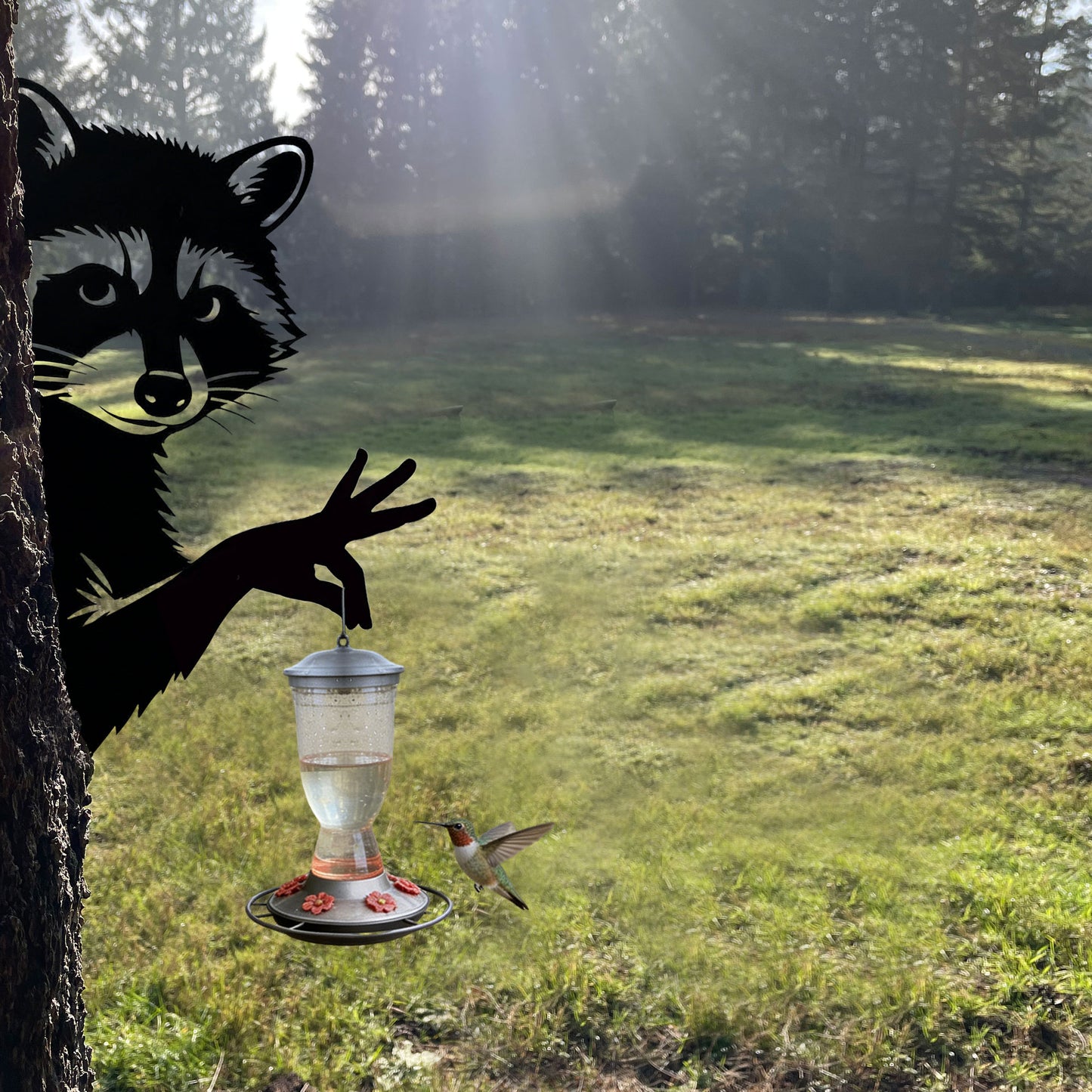 Animal bird feeder metal bracket