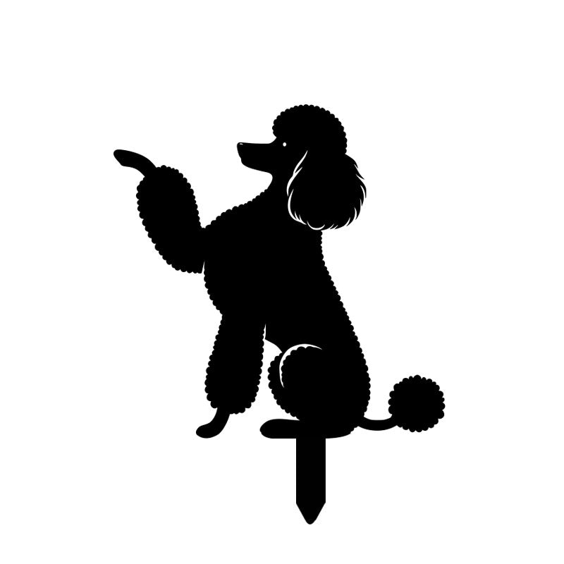 Dog High Five Metal Garden Stake