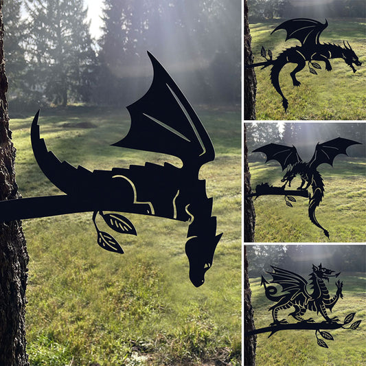 Dragon Tree Stake Metal Art