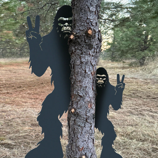 Peeping Metal Bigfoot Peace art