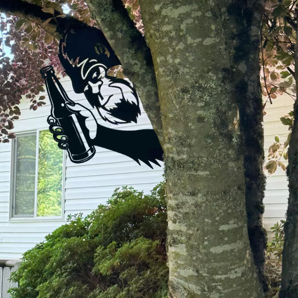 Beer-drinking Peeping Bigfoot