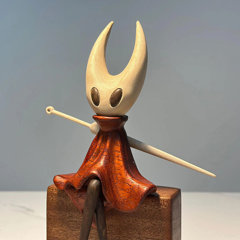 Hollow Knight Inspired Walnut Wood Sculpture