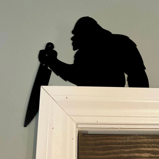 Scary bigfoot metal art