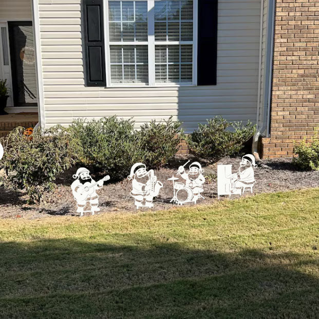 Santa Claus Band Courtyard Metal Art