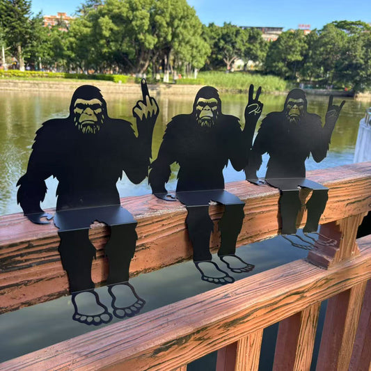 Sitting Bigfoot Metal Art