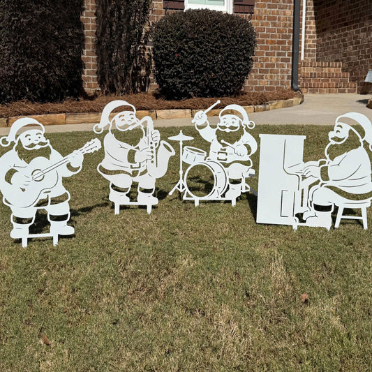 Santa Claus Band Courtyard Metal Art