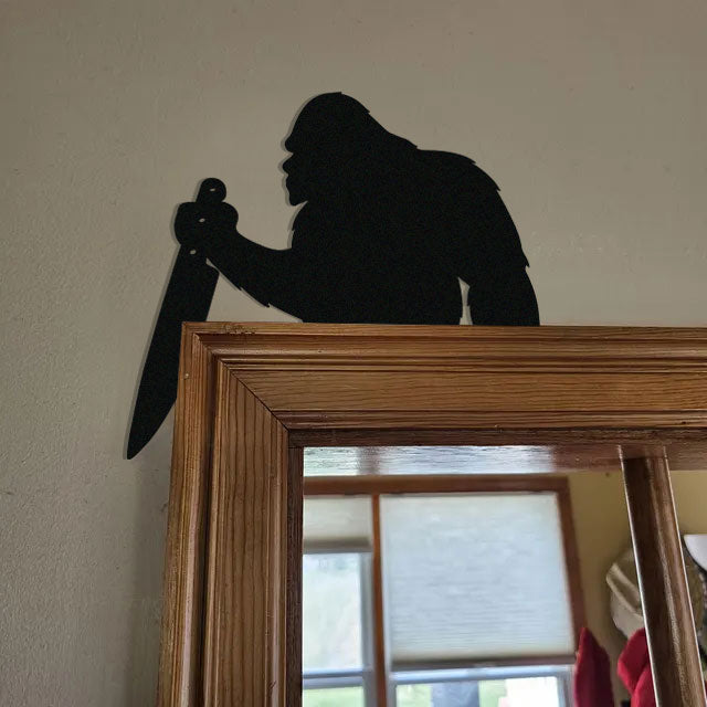 Scary bigfoot metal art