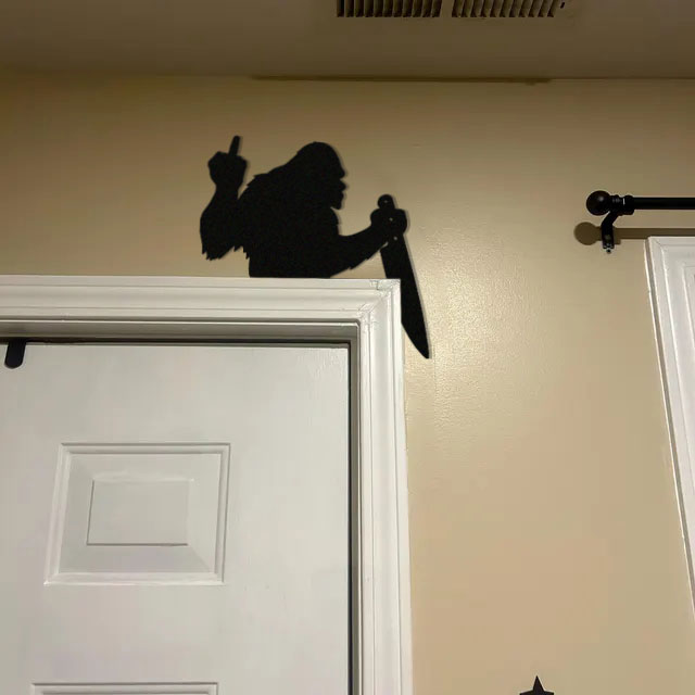Scary bigfoot metal art
