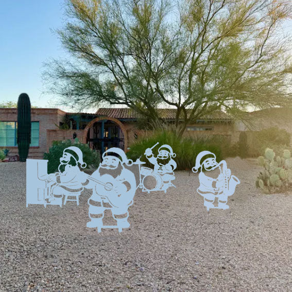 Santa Claus Band Courtyard Metal Art