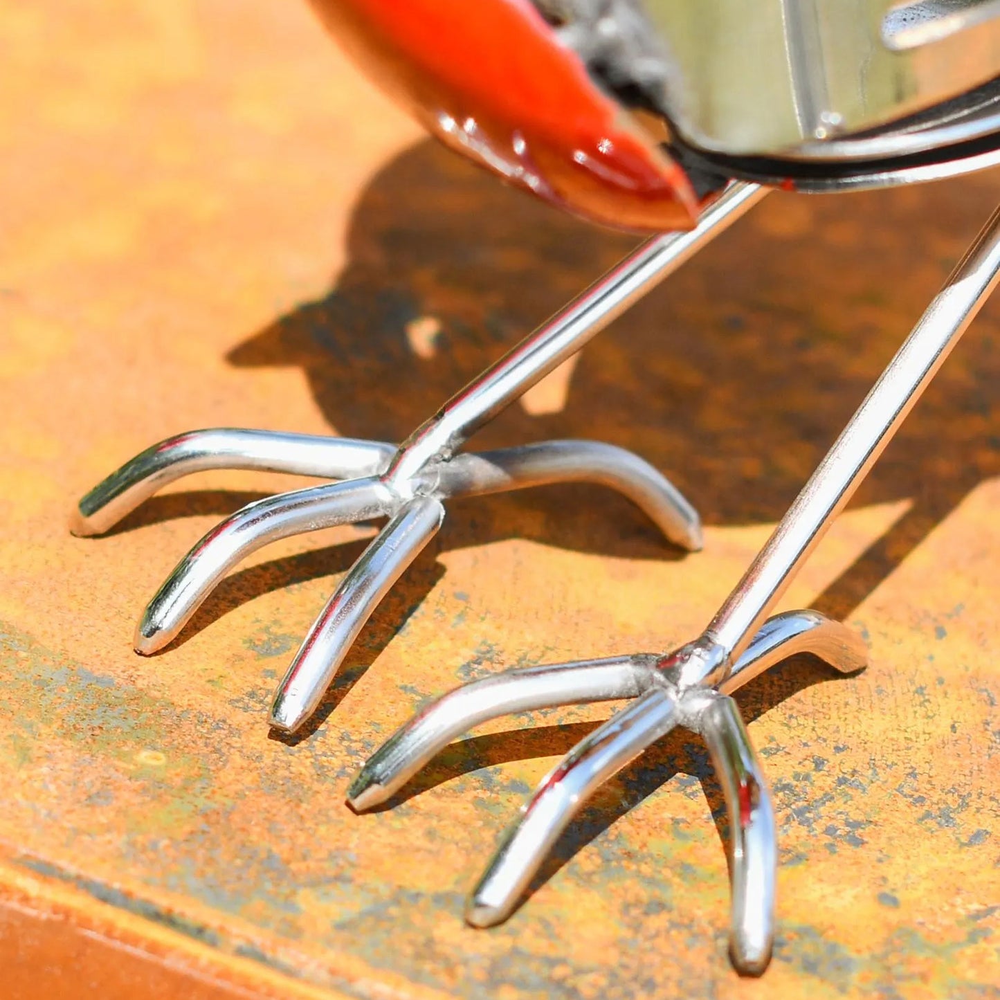 Recycled Cutlery Handcrafted Robin Ornament
