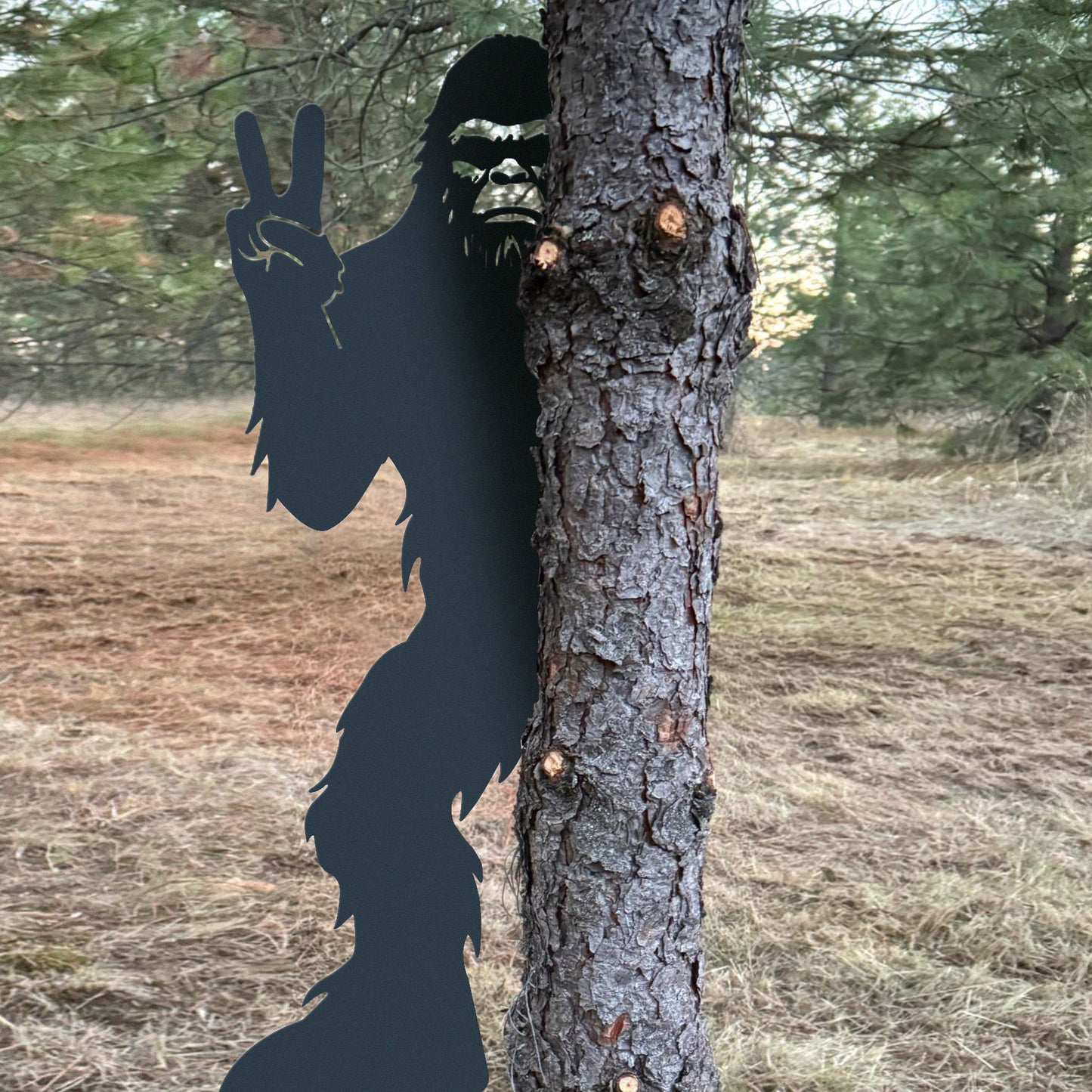 Peeping Metal Bigfoot Peace art