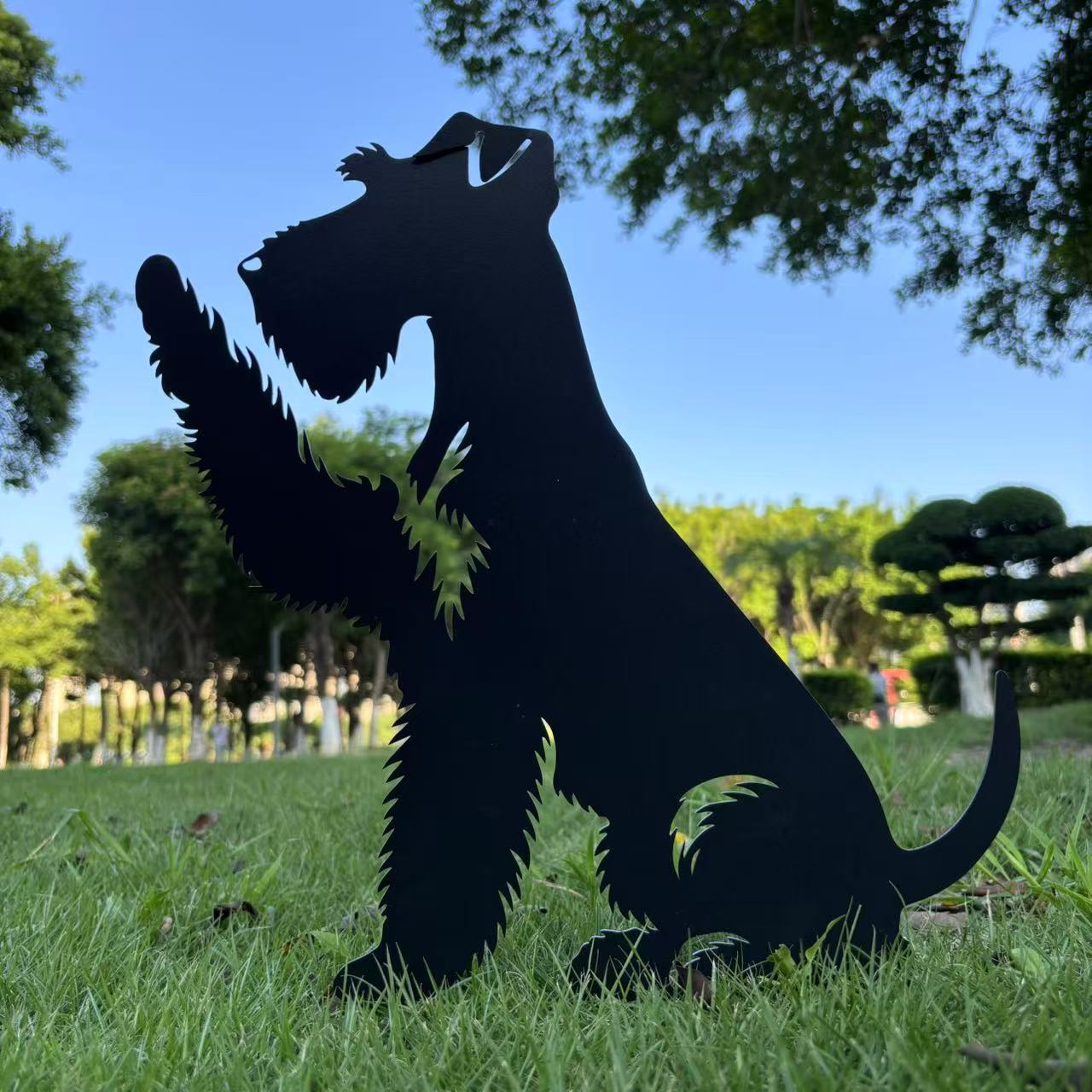 Dog High Five Metal Garden Stake