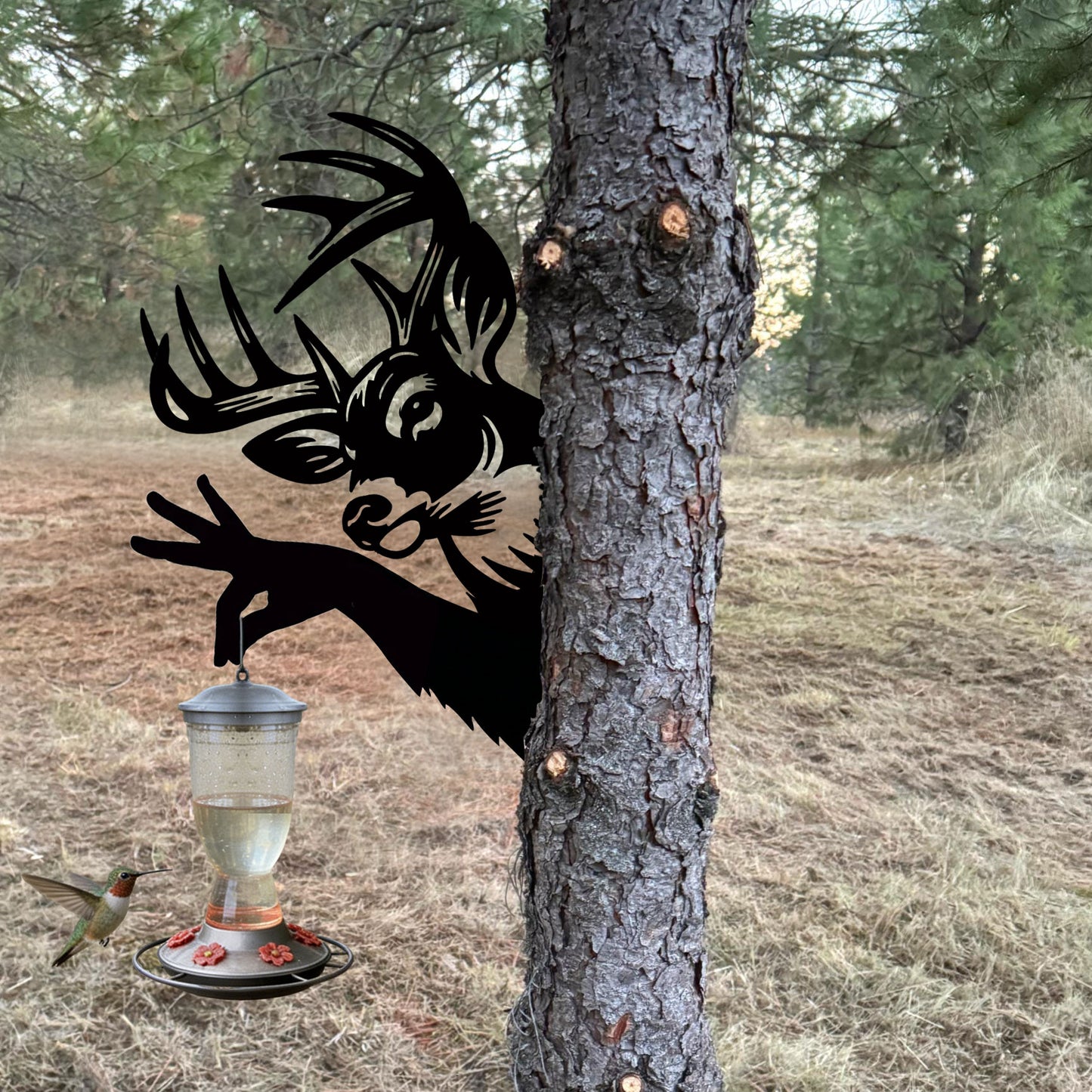 Animal bird feeder metal bracket