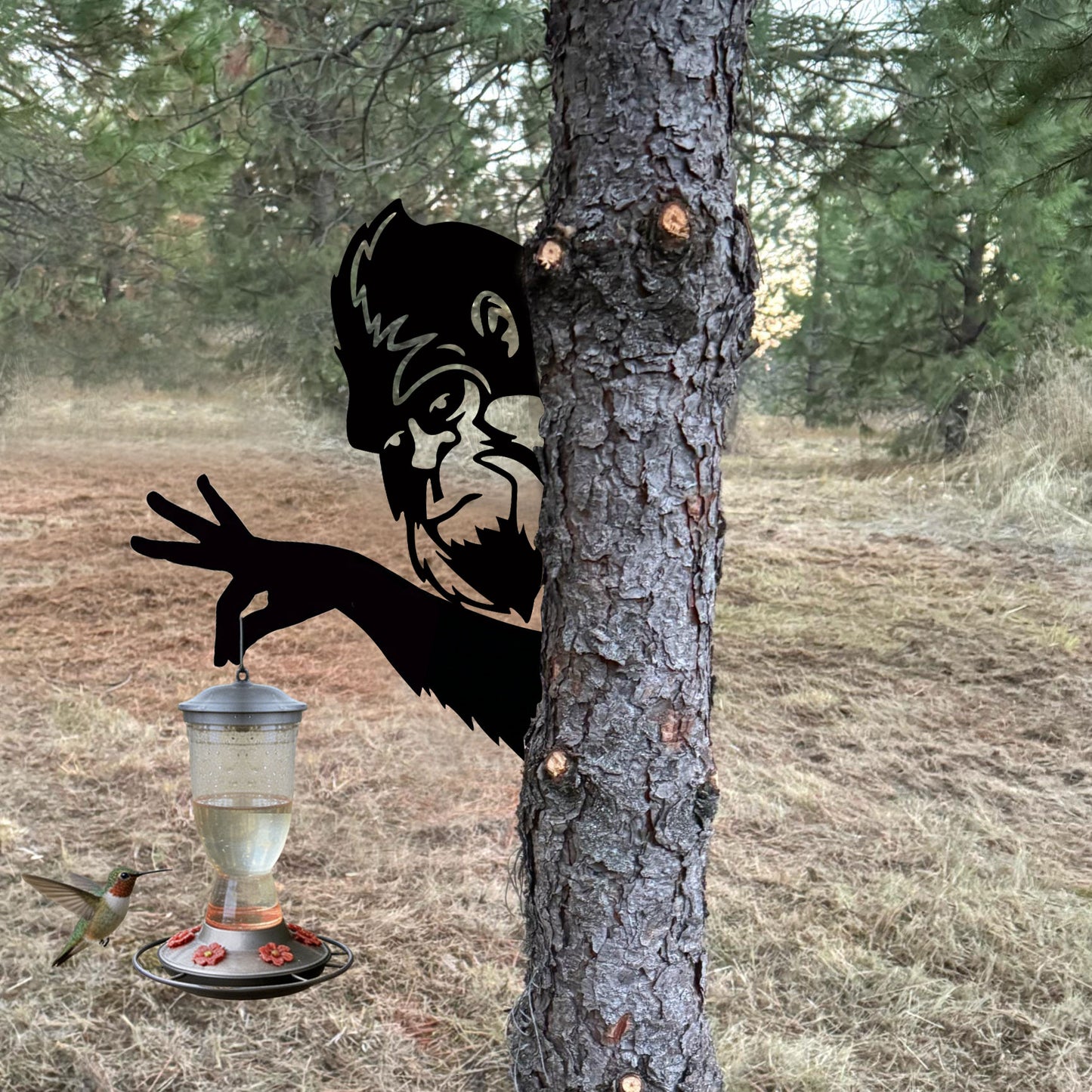 Animal bird feeder metal bracket