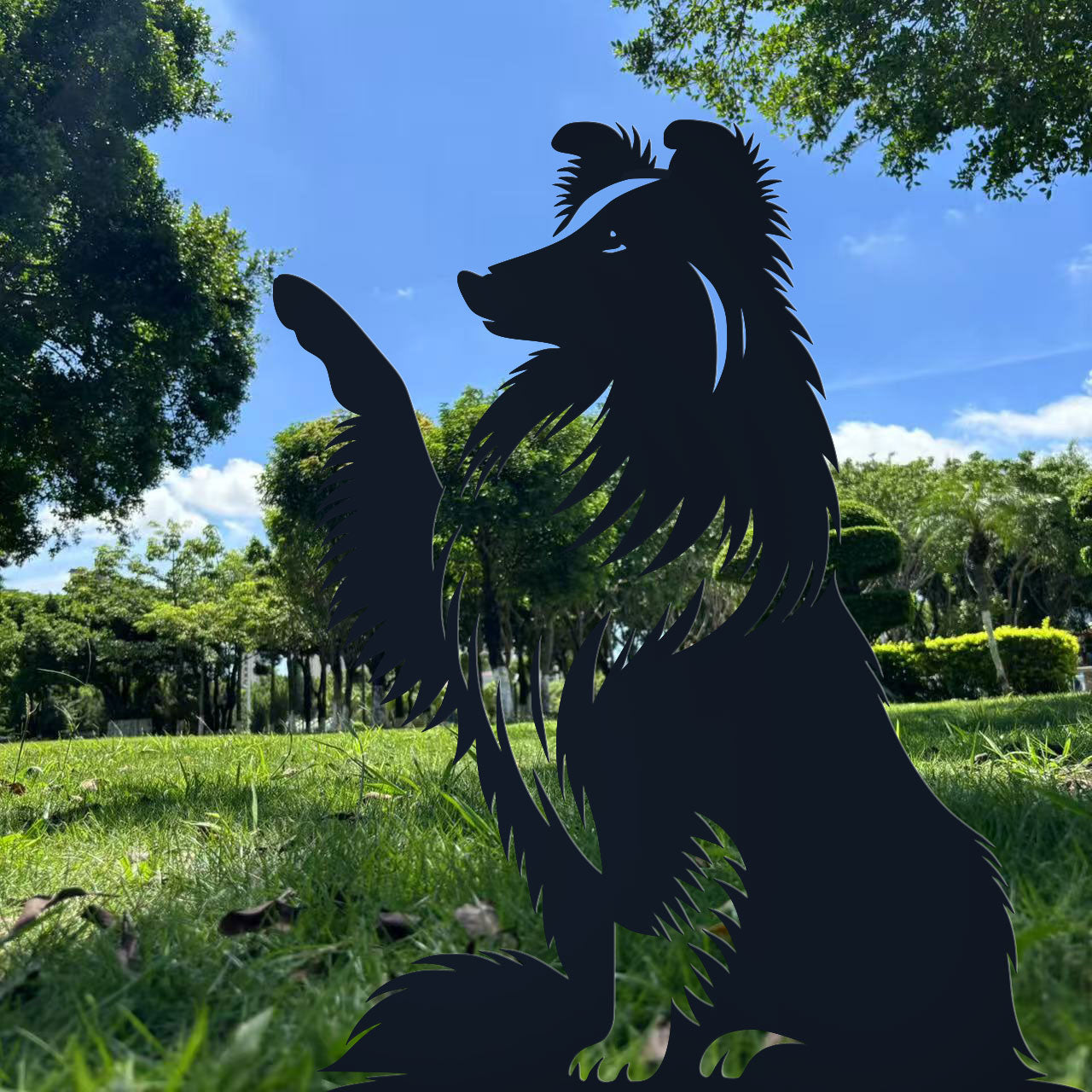 Dog High Five Metal Garden Stake